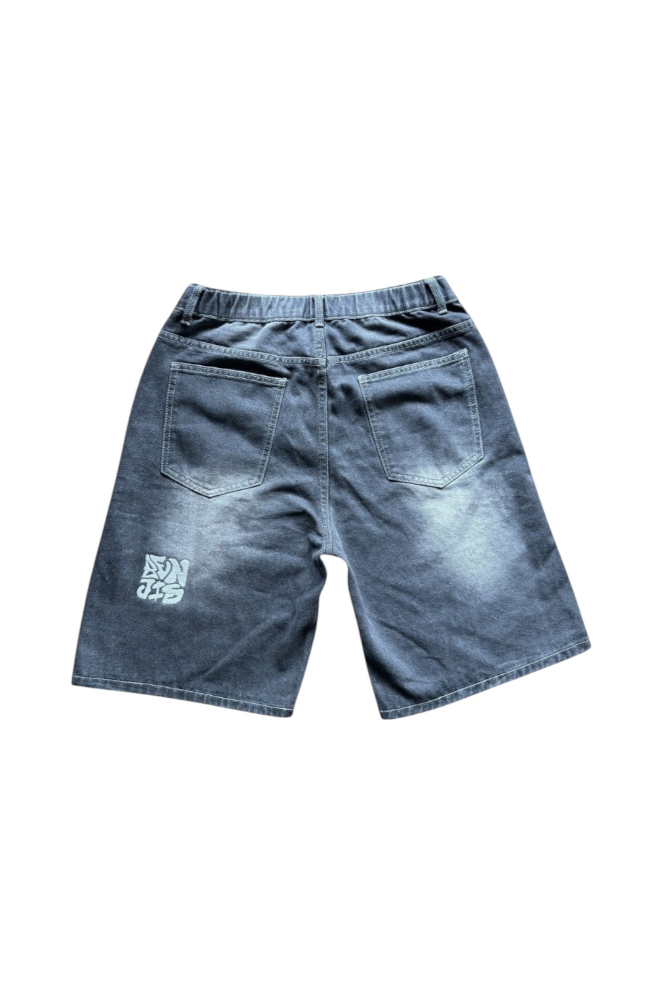 CREEPER JORTS [BLACK WASH WHITE]