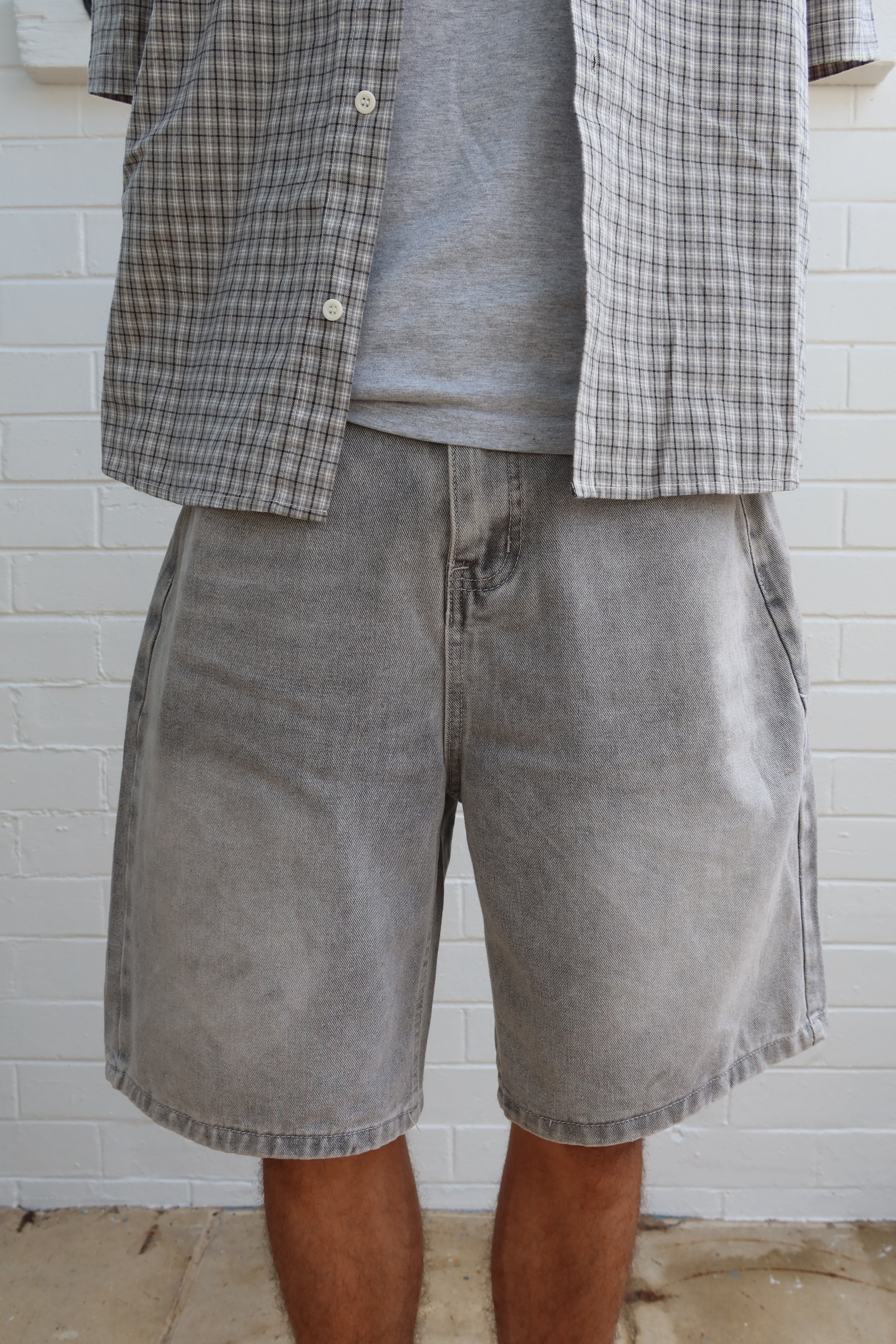 CREEPER JORTS [GREY/WASH WHITE]