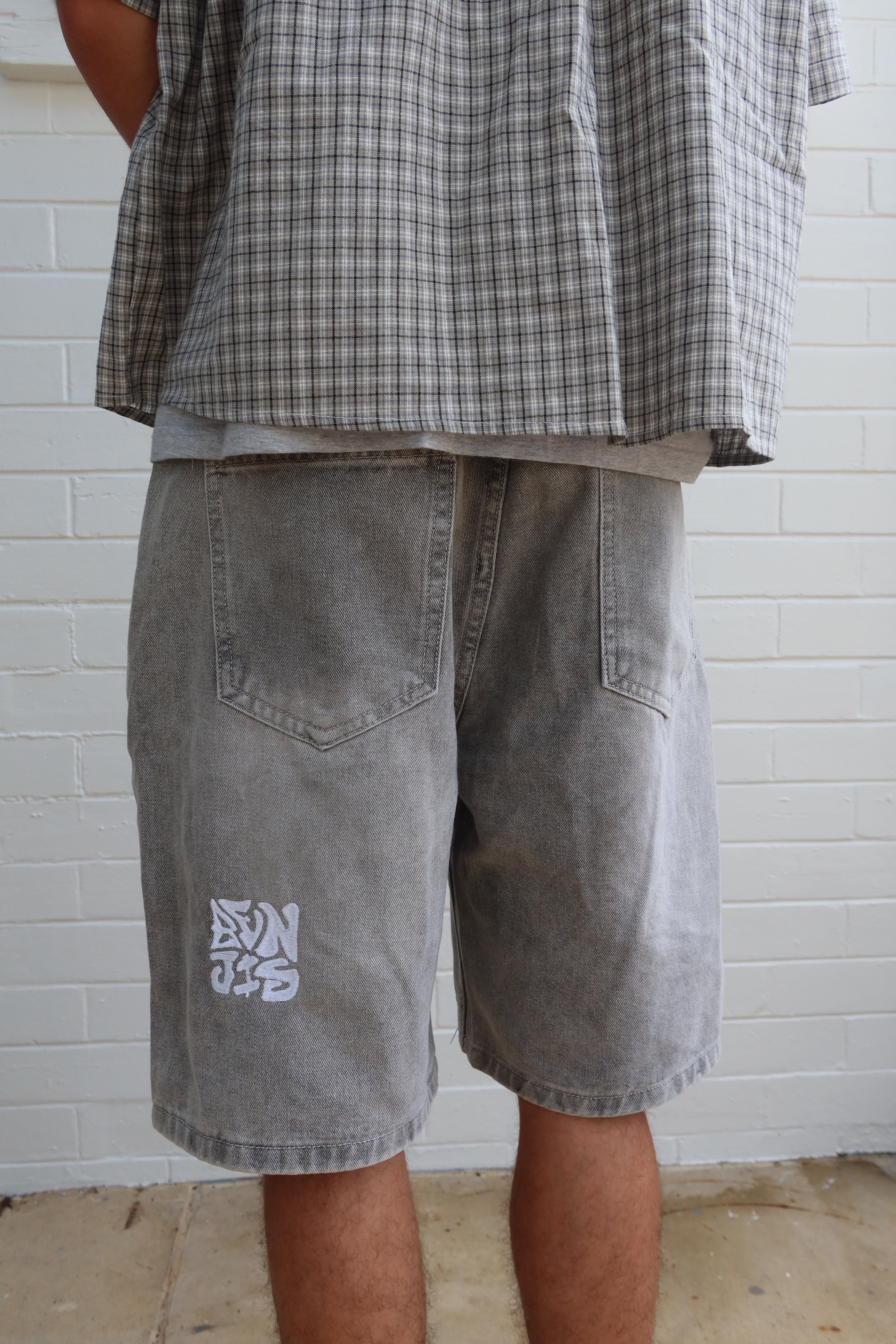 CREEPER JORTS [GREY/WASH WHITE]