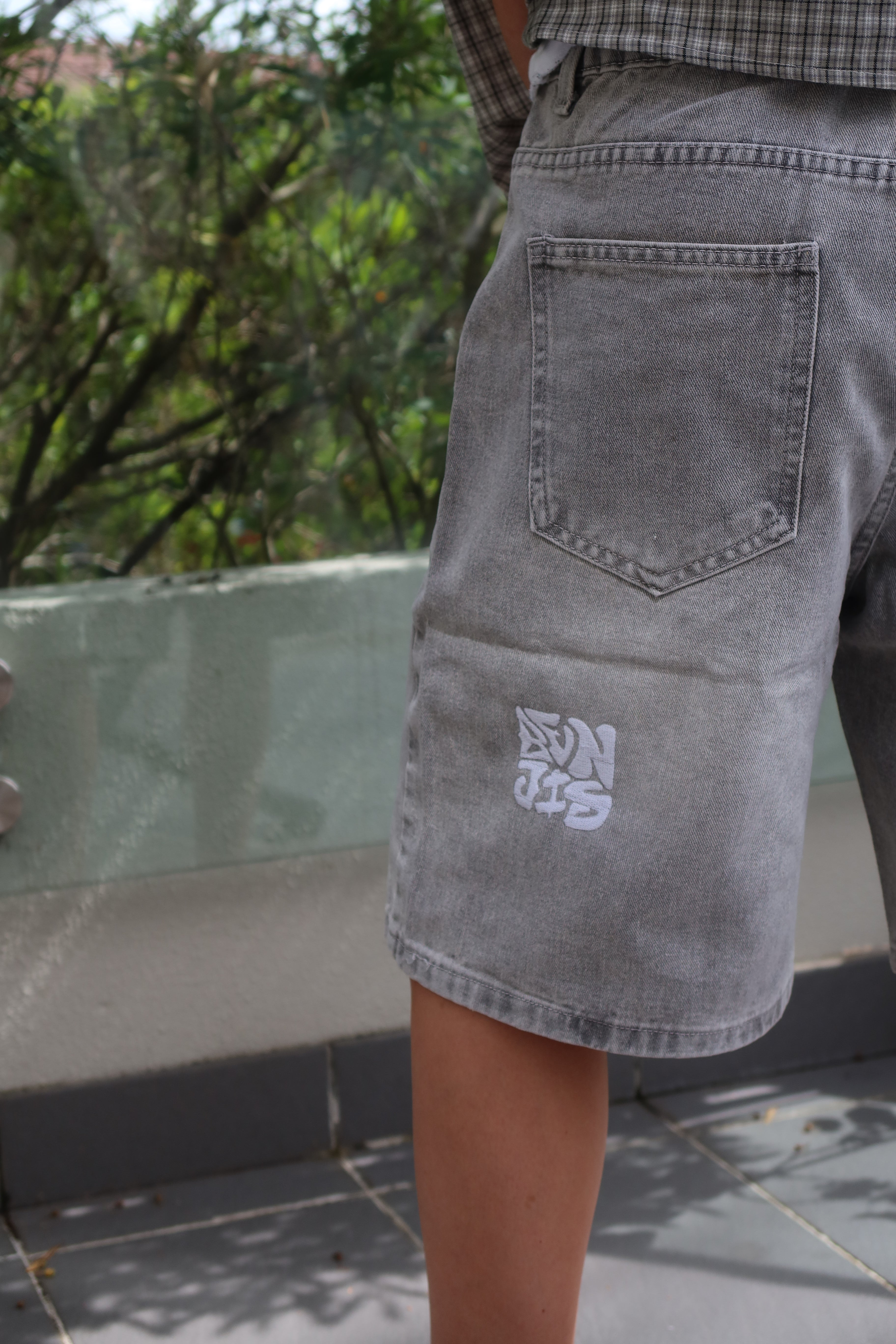 CREEPER JORTS [GREY/WASH WHITE]