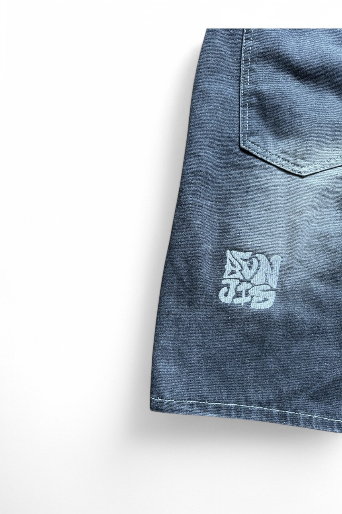 CREEPER JORTS [BLACK WASH WHITE]